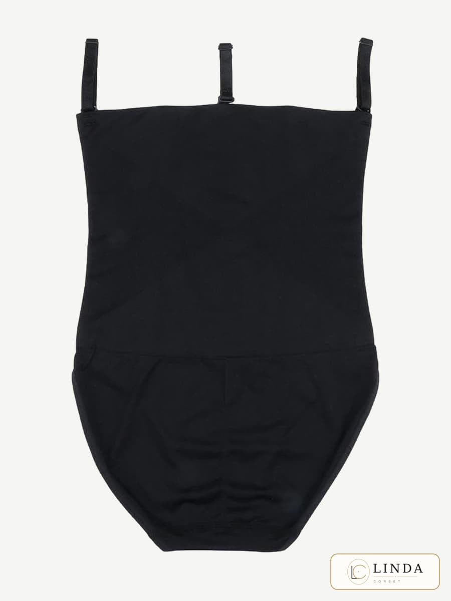 LINDA CurveLock black high-waist shaping brief, product back