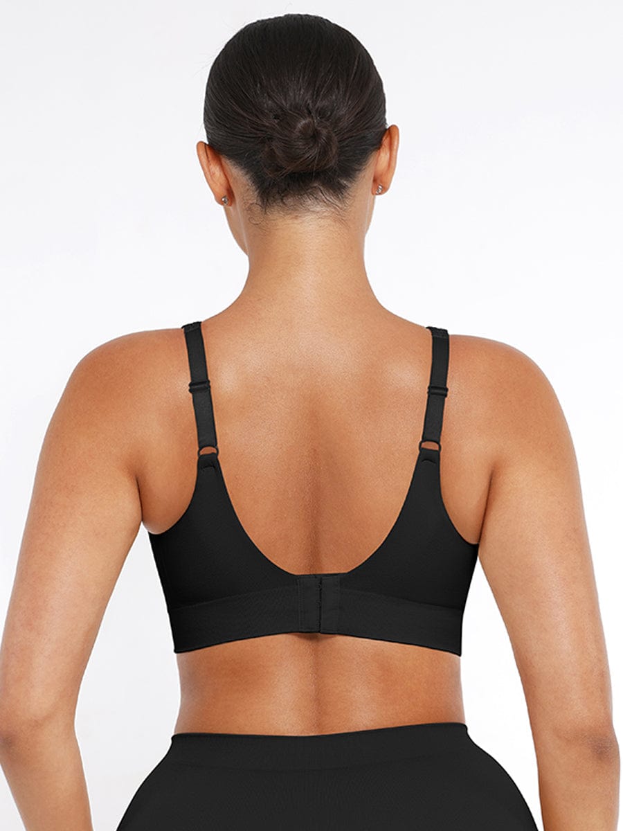 LINDA CloudLift black seamless bra back view