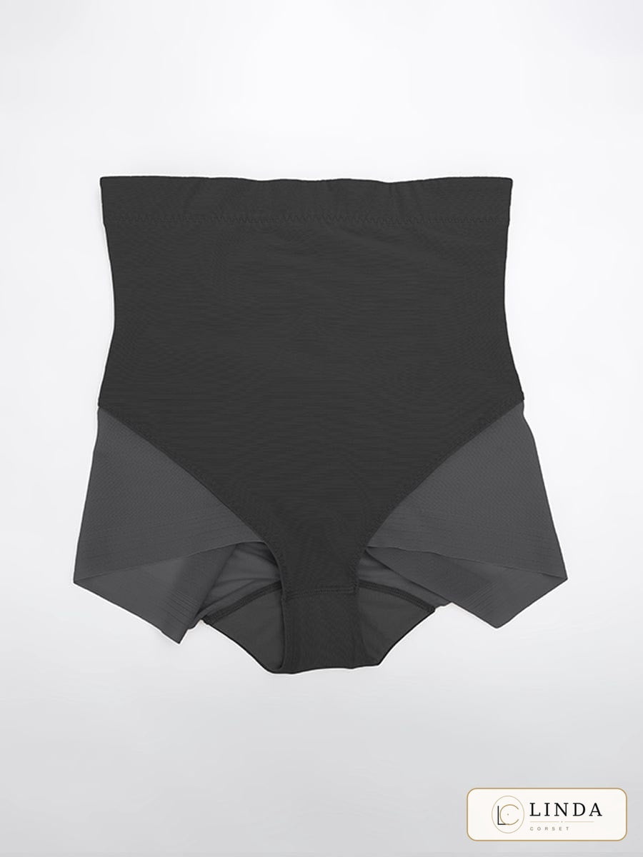 LINDA MeshSculpt black high-waist shaping brief, product front