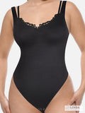 LINDA LaceContour black bodysuit waist and abdomen smoothing detail