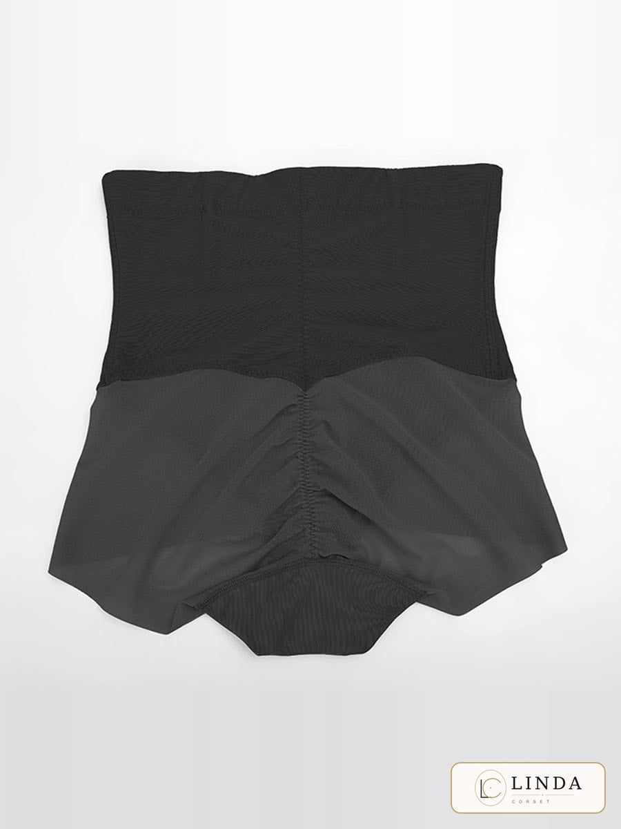LINDA MeshSculpt black high-waist shaping brief, product back