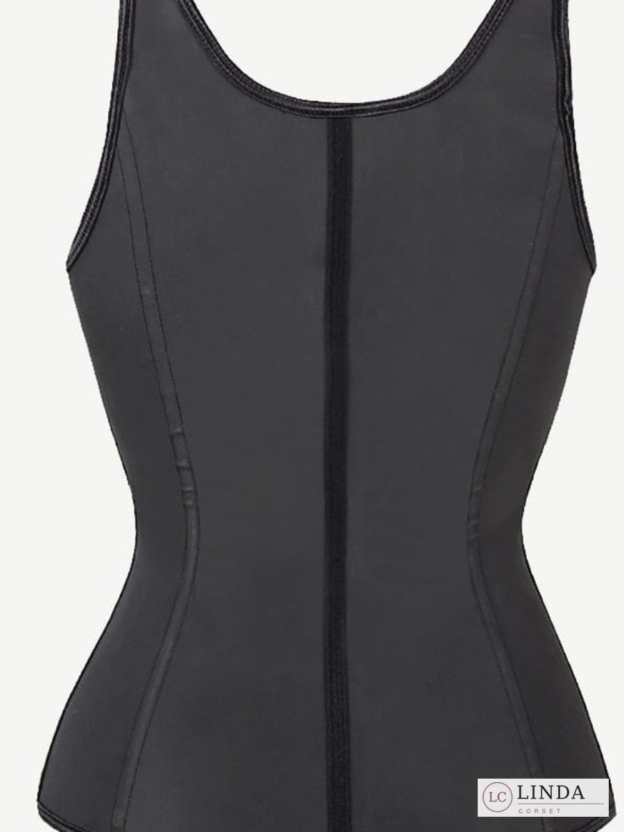 LINDA SculptCore black waist trainer vest – back boning detail