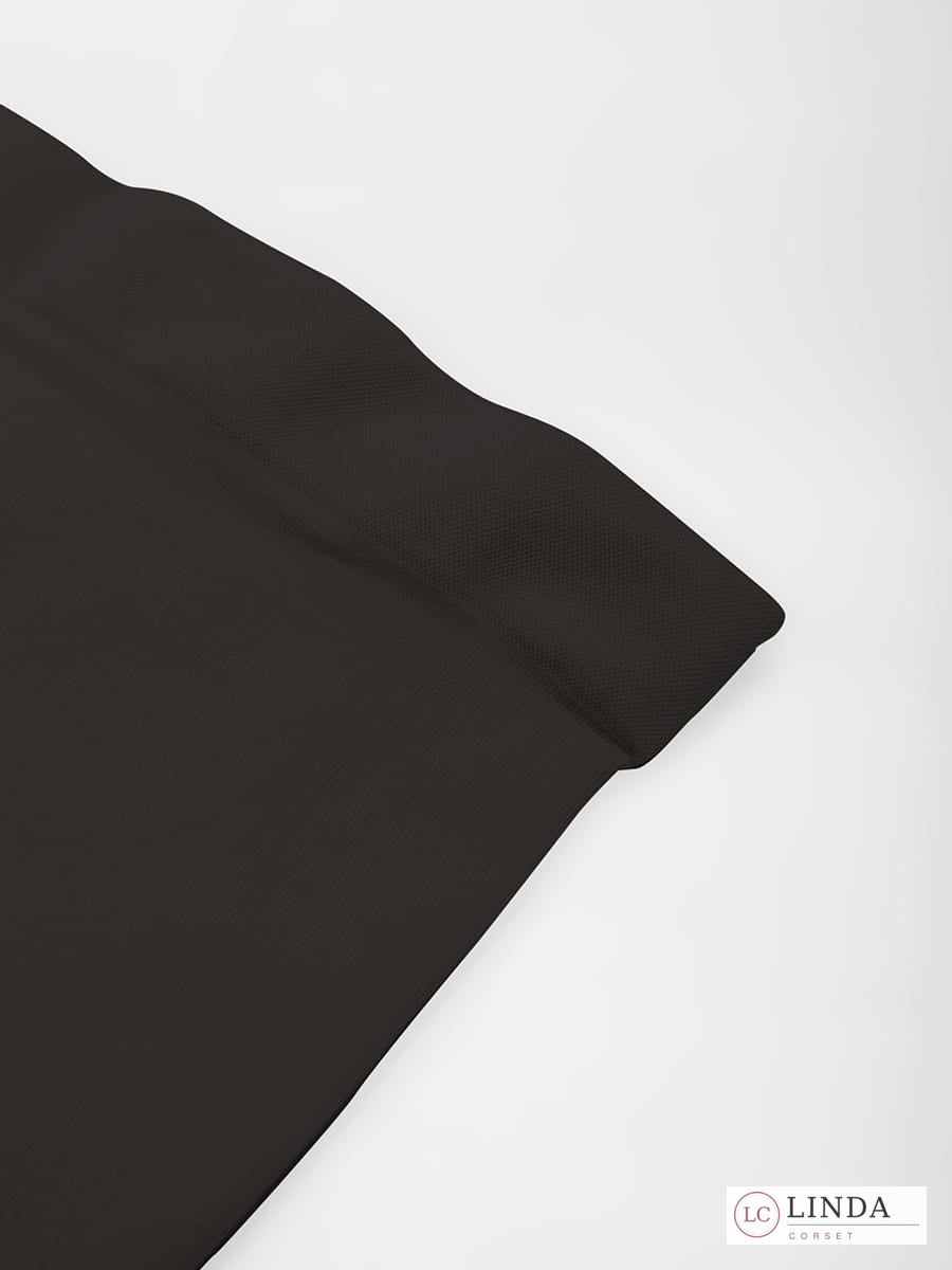 LINDA SilkSculpt seamless high-waist shaping thong — black waistband detail
