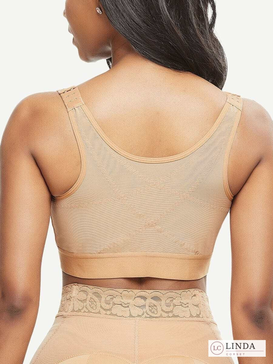 LINDA PostureEase Dark Skin support bra back view