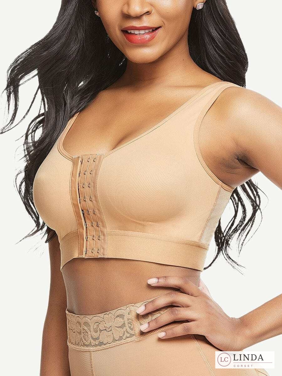 LINDA PostureEase Dark Skin support bra side view